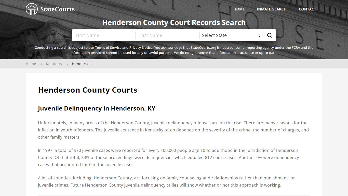 Henderson County, KY Courts - Records & Cases - StateCourts