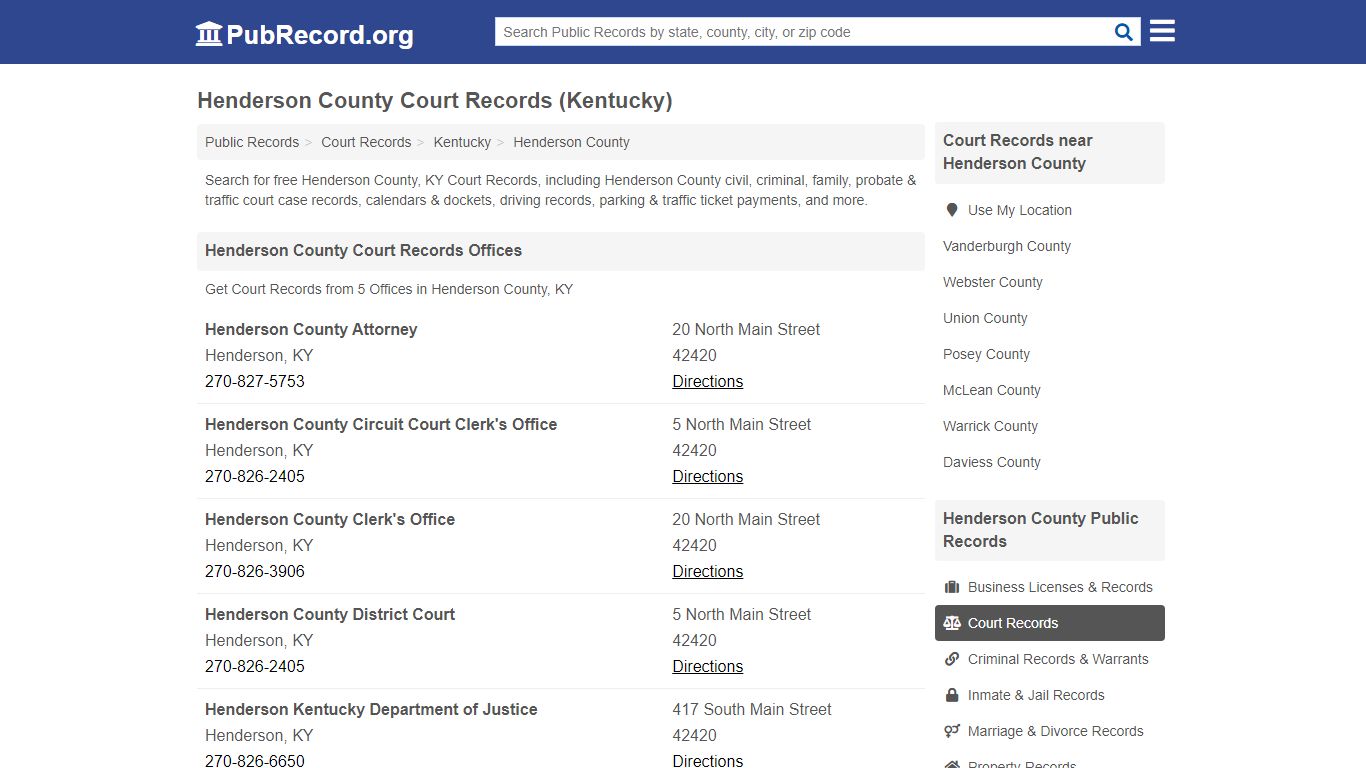 Free Henderson County Court Records (Kentucky Court Records)